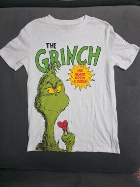 Old Navy Grinch Christmas Graphic Tee Boys XL 14–16